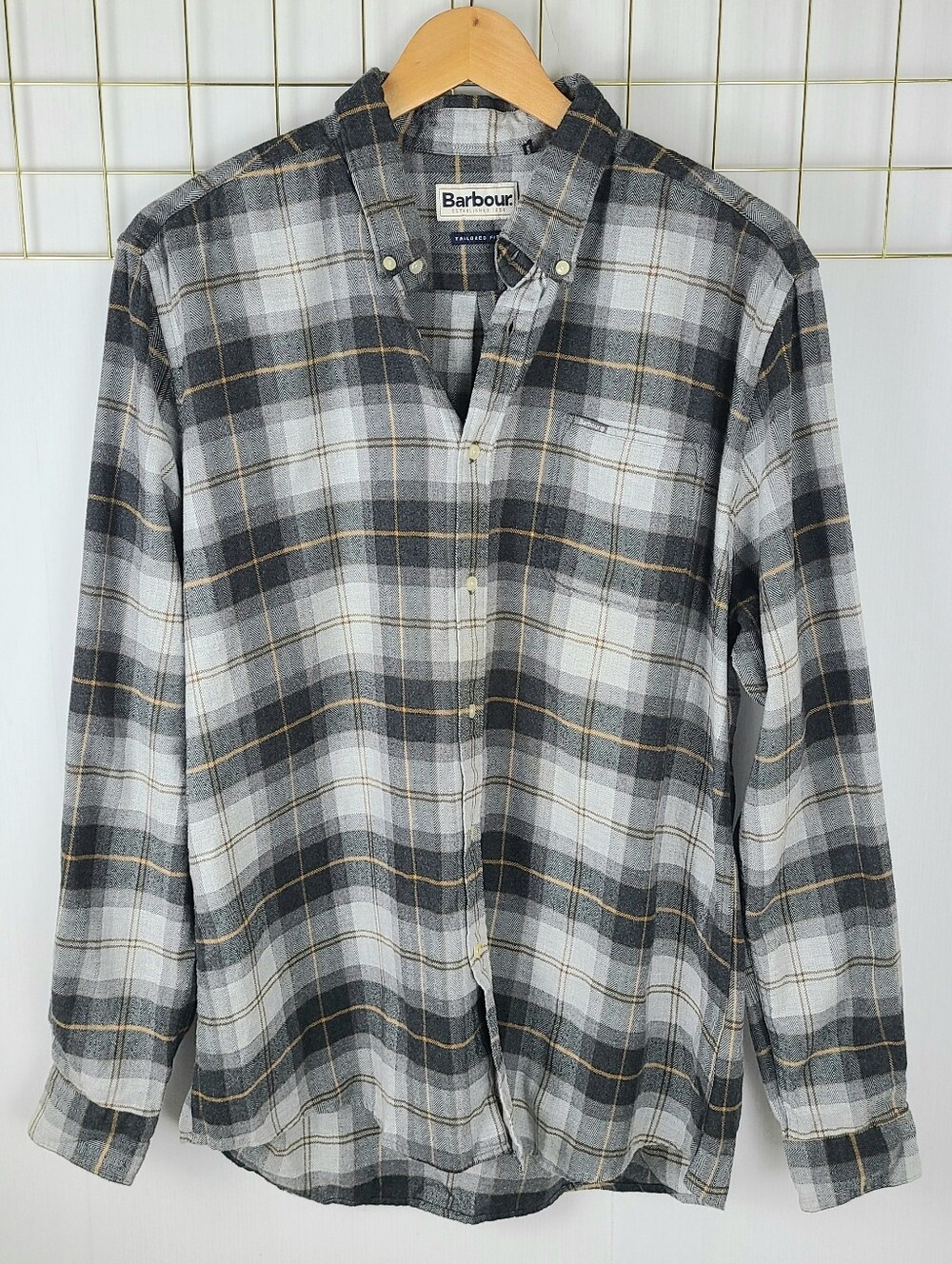 Barbour Kyeloch Tailored Plaid Flannel Long Sleeve Shirt